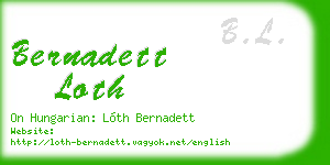 bernadett loth business card
